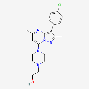 2-(4-(3-(4-Chlorophenyl)-2,5-dimethylpyrazolo[1,5-a]pyrimidin-7-yl)piperazin-1-yl)ethanol