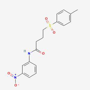 molecular formula C17H18N2O5S B3016152 N-(3-nitrophenyl)-4-tosylbutanamide CAS No. 941925-84-4