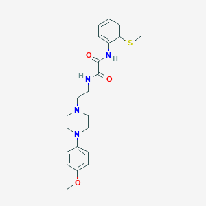 molecular formula C22H28N4O3S B3016160 N1-(2-(4-(4-methoxyphenyl)piperazin-1-yl)ethyl)-N2-(2-(methylthio)phenyl)oxalamide CAS No. 1049417-75-5