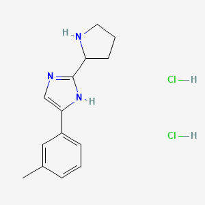 4-(3-methylphenyl)-2-(pyrrolidin-2-yl)-1H-imidazole dihydrochloride