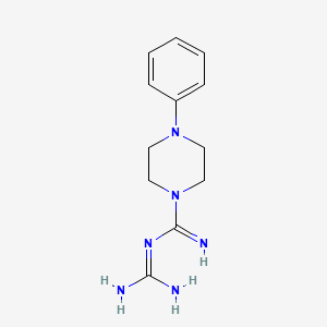 molecular formula C12H18N6 B3016186 N-[amino(imino)methyl]-4-phenylpiperazine-1-carboximidamide CAS No. 786578-60-7