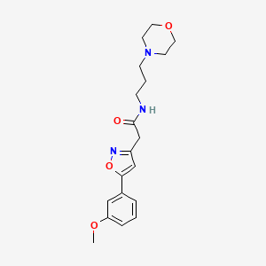 molecular formula C19H25N3O4 B3016190 2-(5-(3-甲氧基苯基)异恶唑-3-基)-N-(3-吗啉丙基)乙酰胺 CAS No. 953203-53-7