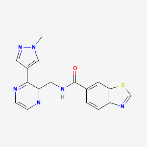 N-((3-(1-methyl-1H-pyrazol-4-yl)pyrazin-2-yl)methyl)benzo[d]thiazole-6-carboxamide