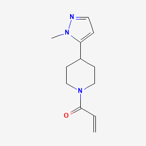 molecular formula C12H17N3O B3016196 1-[4-(2-Methylpyrazol-3-yl)piperidin-1-yl]prop-2-en-1-one CAS No. 2188360-17-8