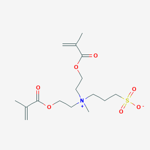 molecular formula C16H27NO7S B3016199 3-[Methyl-bis[2-(2-methylprop-2-enoyloxy)ethyl]azaniumyl]propane-1-sulfonate CAS No. 1314713-40-0