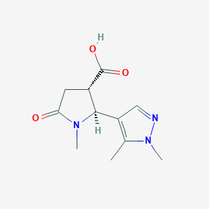 (2S,3S)-2-(1,5-dimethyl-1H-pyrazol-4-yl)-1-methyl-5-oxopyrrolidine-3-carboxylic acid