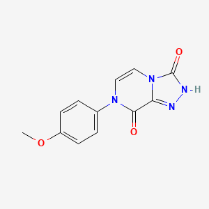 molecular formula C12H10N4O3 B3016221 7-(4-Methoxyphenyl)-[1,2,4]triazolo[4,3-a]pyrazine-3,8(2H,7H)-dione CAS No. 1031577-95-3