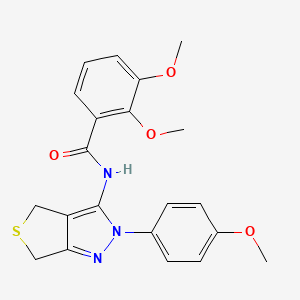 molecular formula C21H21N3O4S B3016227 2,3-二甲氧基-N-(2-(4-甲氧基苯基)-4,6-二氢-2H-噻吩[3,4-c]吡唑-3-基)苯甲酰胺 CAS No. 391866-47-0