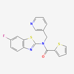 N-(6-fluorobenzo[d]thiazol-2-yl)-N-(pyridin-3-ylmethyl)thiophene-2-carboxamide