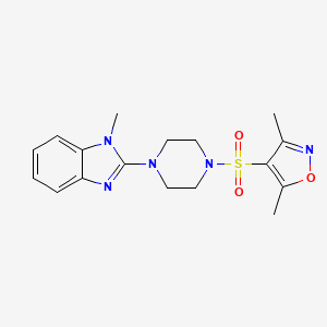 3,5-dimethyl-4-((4-(1-methyl-1H-benzo[d]imidazol-2-yl)piperazin-1-yl)sulfonyl)isoxazole