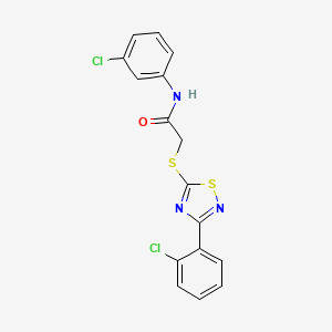 molecular formula C16H11Cl2N3OS2 B3016245 N-(3-chlorophenyl)-2-((3-(2-chlorophenyl)-1,2,4-thiadiazol-5-yl)thio)acetamide CAS No. 864919-18-6