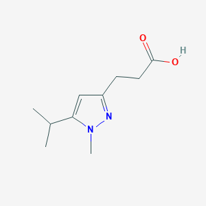 molecular formula C10H16N2O2 B3016247 3-(1-Methyl-5-propan-2-ylpyrazol-3-yl)propanoic acid CAS No. 1529203-40-4