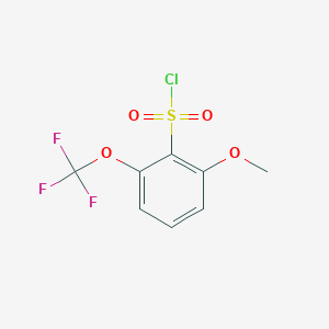 molecular formula C8H6ClF3O4S B3016254 2-Methoxy-6-(trifluoromethoxy)benzene-1-sulfonyl chloride CAS No. 1261457-38-8