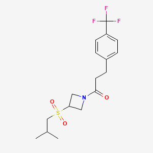 1-(3-(Isobutylsulfonyl)azetidin-1-yl)-3-(4-(trifluoromethyl)phenyl)propan-1-one