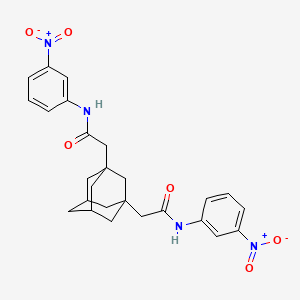 2-[3-[2-(3-nitroanilino)-2-oxoethyl]-1-adamantyl]-N-(3-nitrophenyl)acetamide