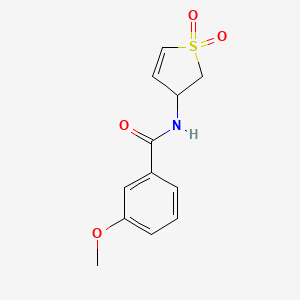 molecular formula C12H13NO4S B3016272 N-(1,1-dioxido-2,3-dihydrothiophen-3-yl)-3-methoxybenzamide CAS No. 946259-68-3