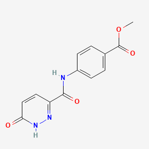 molecular formula C13H11N3O4 B3016287 4-[(6-氧代-1H-哒嗪-3-羰基)氨基]苯甲酸甲酯 CAS No. 899956-82-2