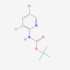 molecular formula C10H12BrClN2O2 B3016295 Tert-butyl N-(5-bromo-3-chloropyridin-2-YL)carbamate CAS No. 748812-75-1