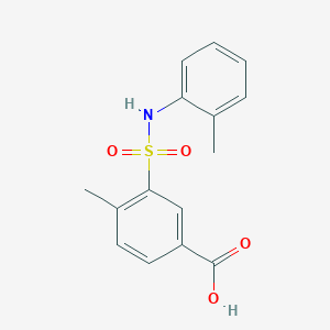 molecular formula C15H15NO4S B3016297 4-methyl-3-[(2-methylphenyl)sulfamoyl]benzoic Acid CAS No. 884990-92-5