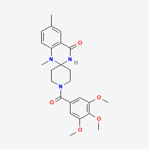 molecular formula C24H29N3O5 B3016300 1',6'-dimethyl-1-(3,4,5-trimethoxybenzoyl)-1'H-spiro[piperidine-4,2'-quinazolin]-4'(3'H)-one CAS No. 1251607-65-4
