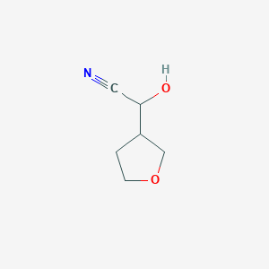 molecular formula C6H9NO2 B3016322 2-Hydroxy-2-(oxolan-3-yl)acetonitrile CAS No. 1155915-36-8