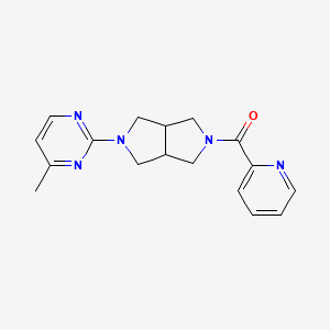 molecular formula C17H19N5O B3016331 [2-(4-Methylpyrimidin-2-yl)-1,3,3a,4,6,6a-hexahydropyrrolo[3,4-c]pyrrol-5-yl]-pyridin-2-ylmethanone CAS No. 2415623-98-0