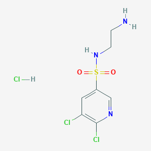 molecular formula C7H10Cl3N3O2S B3016347 N-(2-aminoethyl)-5,6-dichloropyridine-3-sulfonamide hydrochloride CAS No. 1601400-78-5