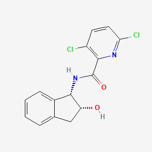 molecular formula C15H12Cl2N2O2 B3016354 3,6-Dichloro-N-[(1S,2R)-2-hydroxy-2,3-dihydro-1H-inden-1-yl]pyridine-2-carboxamide CAS No. 2220148-34-3