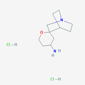Spiro[1-azabicyclo[2.2.2]octane-3,2'-oxane]-4'-amine;dihydrochloride