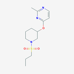 molecular formula C13H21N3O3S B3016371 2-甲基-4-((1-(丙磺酰)哌啶-3-基)氧基)嘧啶 CAS No. 2034401-70-0