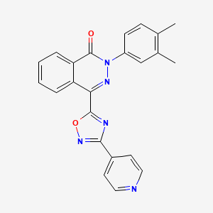 molecular formula C23H17N5O2 B3016372 2-(3,4-dimethylphenyl)-4-(3-pyridin-4-yl-1,2,4-oxadiazol-5-yl)phthalazin-1(2H)-one CAS No. 1291871-17-4