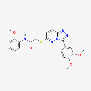 molecular formula C23H23N5O4S B3016374 2-((3-(3,4-dimethoxyphenyl)-[1,2,4]triazolo[4,3-b]pyridazin-6-yl)thio)-N-(2-ethoxyphenyl)acetamide CAS No. 852437-55-9