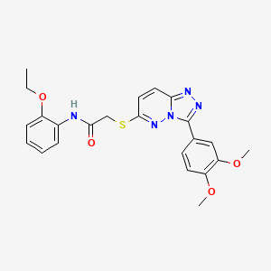 molecular formula C23H23N5O4S B3016374 2-((3-(3,4-二甲氧基苯基)-[1,2,4]三唑并[4,3-b]哒嗪-6-基)硫代)-N-(2-乙氧基苯基)乙酰胺 CAS No. 852437-55-9