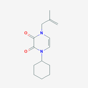 molecular formula C14H20N2O2 B3016377 1-环己基-4-(2-甲基烯丙基)-1,4-二氢吡嗪-2,3-二酮 CAS No. 2320854-00-8