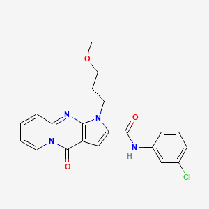 molecular formula C21H19ClN4O3 B3016385 N-(3-氯苯基)-1-(3-甲氧基丙基)-4-氧代-1,4-二氢吡啶并[1,2-a]吡咯并[2,3-d]嘧啶-2-甲酰胺 CAS No. 900294-50-0