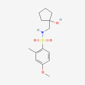 molecular formula C14H21NO4S B3016394 N-[(1-羟基环戊基)甲基]-4-甲氧基-2-甲基苯磺酰胺 CAS No. 1216784-10-9