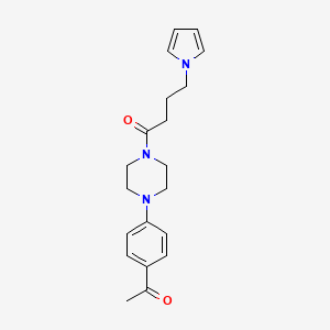 molecular formula C20H25N3O2 B3016395 1-(4-(4-acetylphenyl)piperazin-1-yl)-4-(1H-pyrrol-1-yl)butan-1-one CAS No. 1251706-69-0