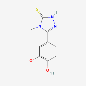 molecular formula C10H11N3O2S B3016398 5-(4-羟基-3-甲氧基苯基)-4-甲基-2,4-二氢-3H-1,2,4-三唑-3-硫酮 CAS No. 1797096-15-1