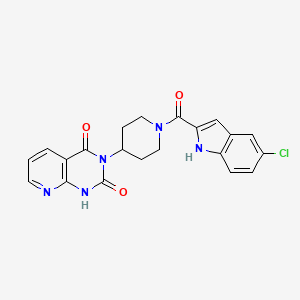 3-(1-(5-chloro-1H-indole-2-carbonyl)piperidin-4-yl)pyrido[2,3-d]pyrimidine-2,4(1H,3H)-dione