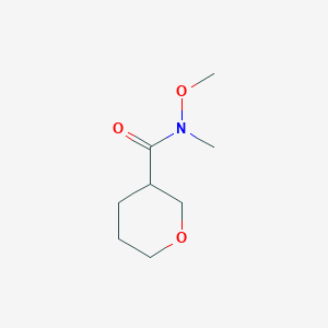 molecular formula C8H15NO3 B3016408 N-methoxy-N-methyloxane-3-carboxamide CAS No. 1187468-61-6