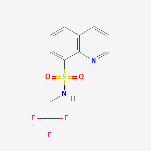 molecular formula C11H9F3N2O2S B3016410 N-(2,2,2-Trifluoroethyl)quinoline-8-sulfonamide CAS No. 2324617-31-2