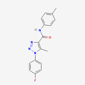molecular formula C17H15FN4O B3016415 1-(4-fluorophenyl)-5-methyl-N-(4-methylphenyl)-1H-1,2,3-triazole-4-carboxamide CAS No. 866866-64-0