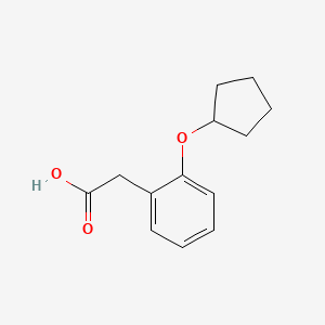 molecular formula C13H16O3 B3016418 2-[2-(Cyclopentyloxy)phenyl]acetic acid CAS No. 1520738-14-0