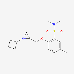 2-[(1-Cyclobutylaziridin-2-yl)methoxy]-N,N,5-trimethylbenzenesulfonamide