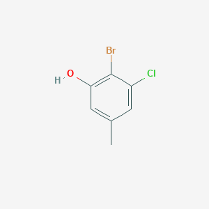 molecular formula C7H6BrClO B3016426 2-溴-3-氯-5-甲基苯酚 CAS No. 1780800-51-2
