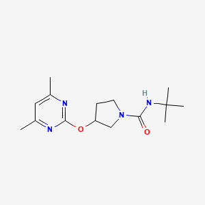 molecular formula C15H24N4O2 B3016428 N-(tert-butyl)-3-((4,6-dimethylpyrimidin-2-yl)oxy)pyrrolidine-1-carboxamide CAS No. 2034434-93-8