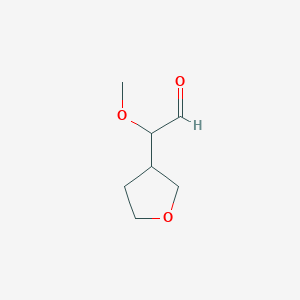 molecular formula C7H12O3 B3016433 2-Methoxy-2-(oxolan-3-yl)acetaldehyde CAS No. 1889254-22-1