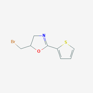 molecular formula C8H8BrNOS B3016438 5-(Bromomethyl)-2-(thiophen-2-YL)-4,5-dihydro-1,3-oxazole CAS No. 940781-43-1