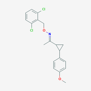 molecular formula C19H19Cl2NO2 B3016450 (E)-[(2,6-dichlorophenyl)methoxy]({1-[2-(4-methoxyphenyl)cyclopropyl]ethylidene})amine CAS No. 478262-66-7
