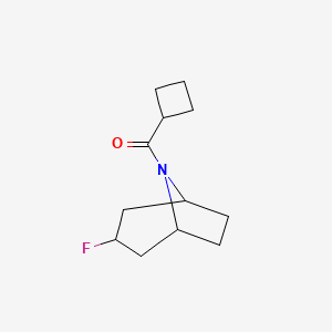 molecular formula C12H18FNO B3016456 Cyclobutyl-(3-fluoro-8-azabicyclo[3.2.1]octan-8-yl)methanone CAS No. 2309554-22-9